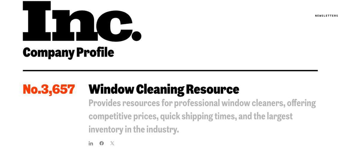 Window Cleaning Resource Makes 2025 Inc. 5000 List
